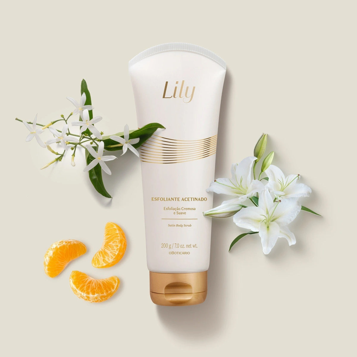 Gommage exfoliant hydratant Lily Satin, 200 g
