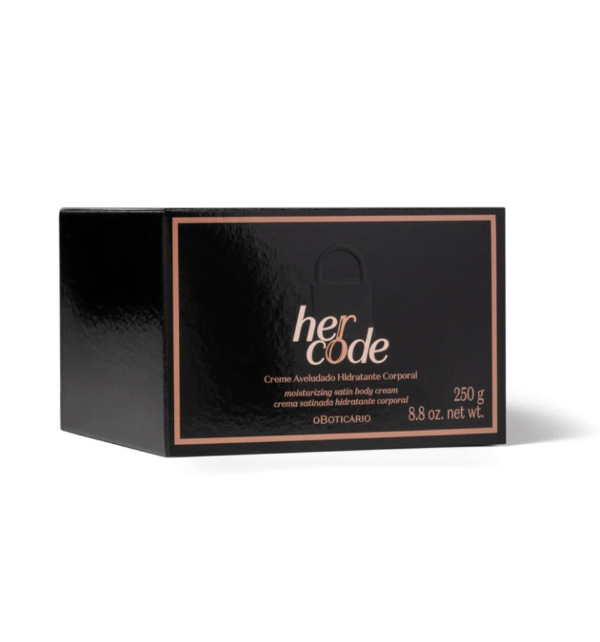 Crème corporelle hydratante veloutée Her Code 250 g