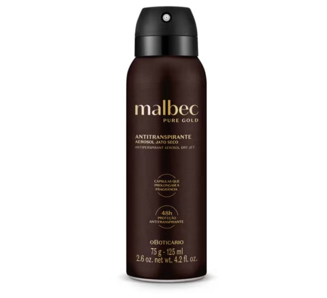 Déodorant anti-transpirant en aérosol Malbec Pure Gold 75 g/125 ml5