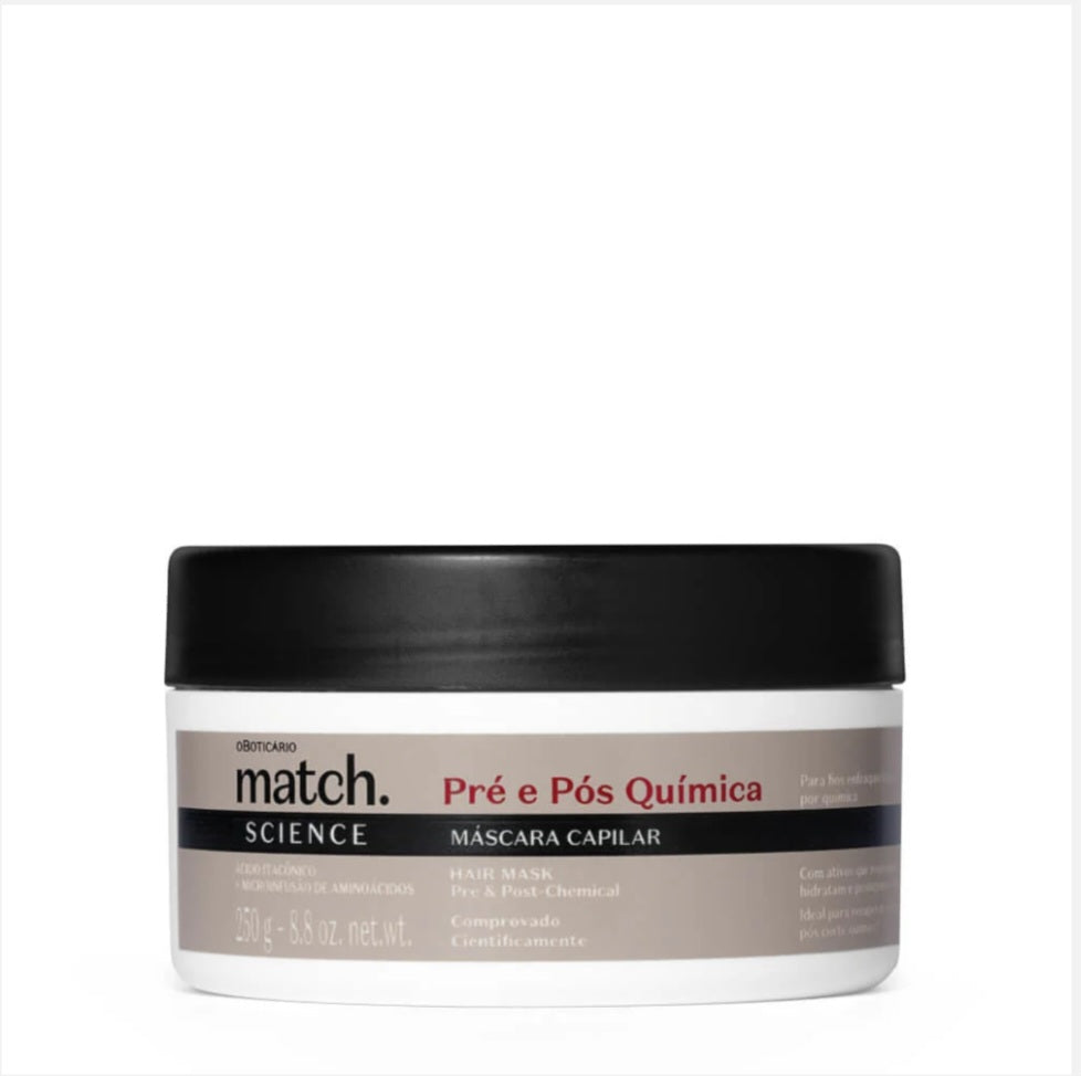 Masque capillaire pré et post-chimiothérapie Match Science, 250 g
