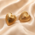 BYREN | ÉLINE L'ATELIER - Boucles d'oreilles en acier inoxydable / 124AQ196