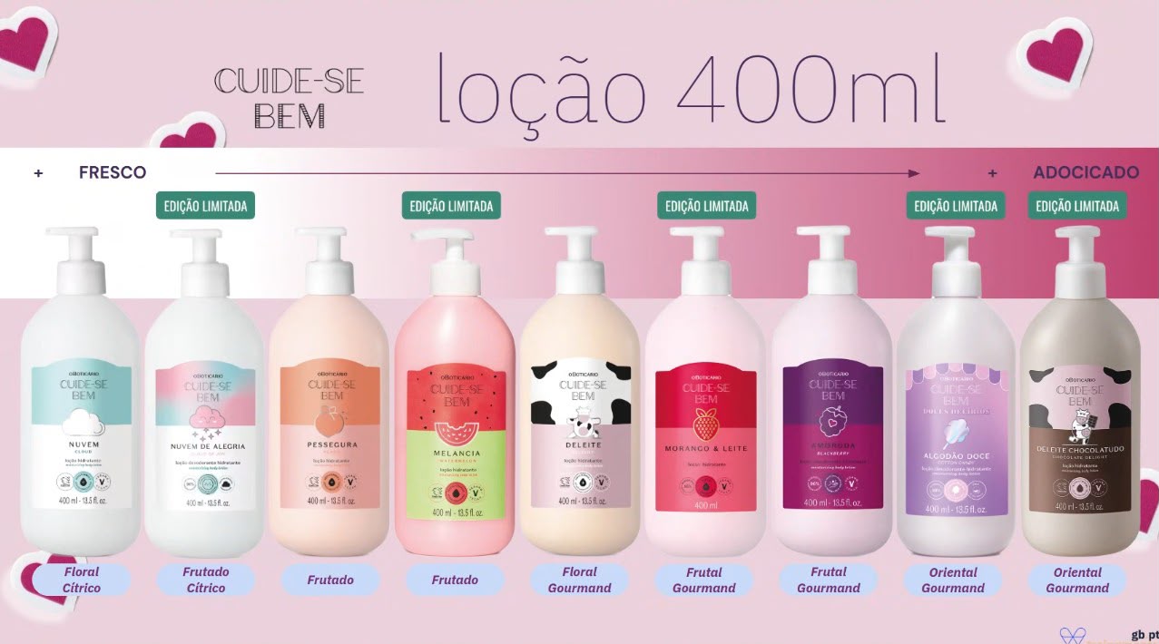 Cuide-se Bem Doces Delírios Lotion hydratante pour le corps, 400 ml