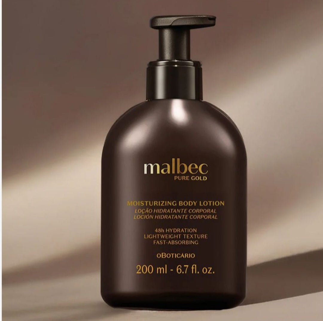 Lotion hydratante Malbec Pure Gold, 200 ml