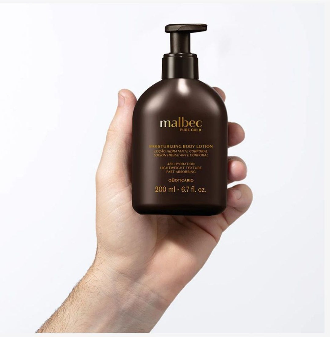 Lotion hydratante Malbec Pure Gold, 200 ml