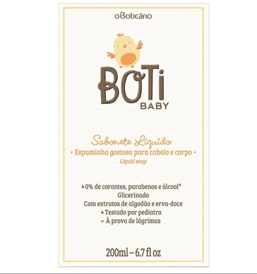 Savon liquide Boti Baby pour cheveux et corps, 200 ml