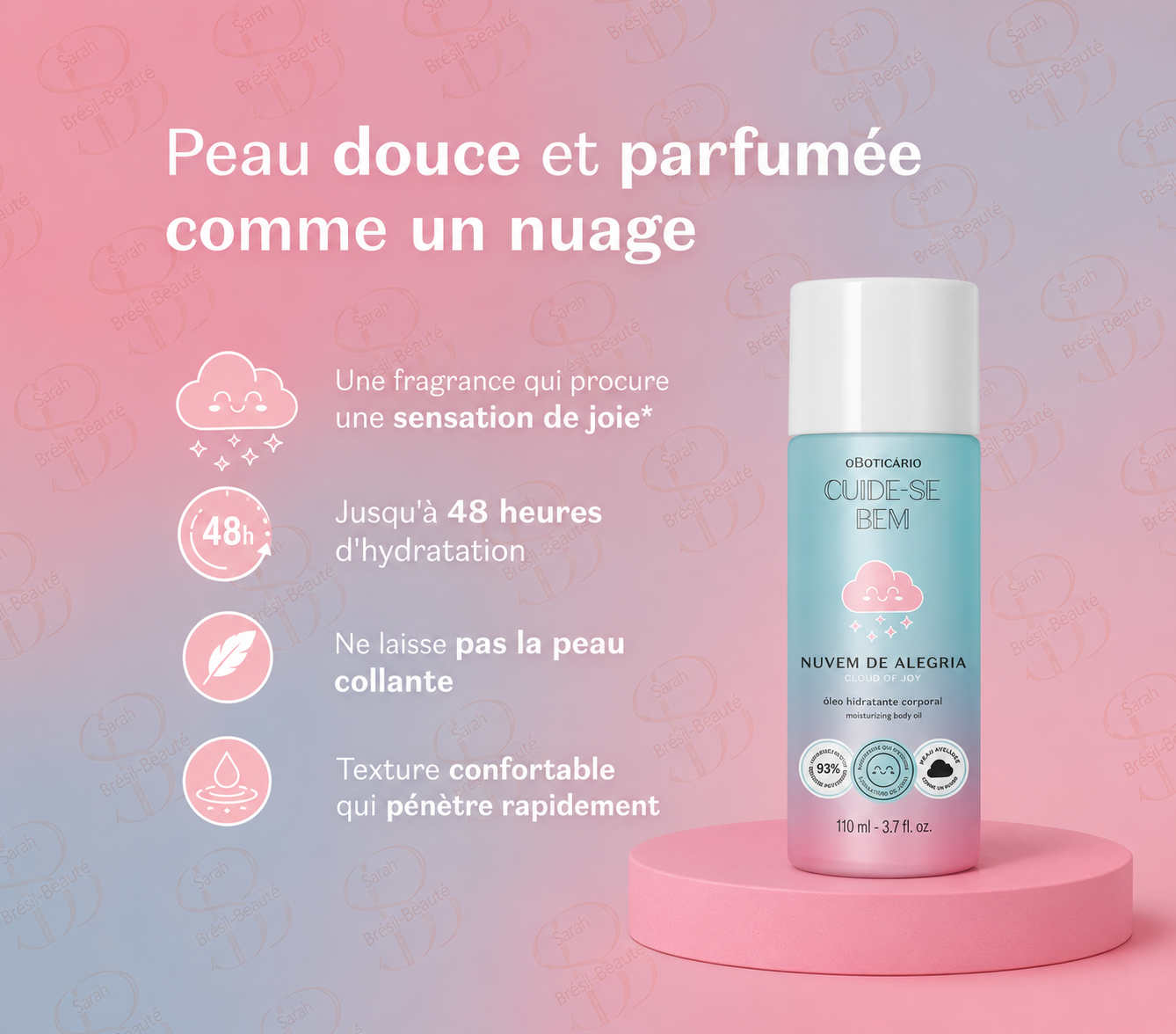 Prenez soin de vous Nuage de Joie Huile Corporelle Hydratante 110 ml
