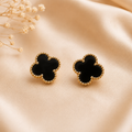 BYREN | ÉLINE L'ATELIER - Boucles d'oreilles en acier inoxydable / 124AQ001 Black