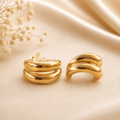 BYREN | ÉLINE L'ATELIER - Boucles d'oreilles en acier inoxydable / 1 24AQ527