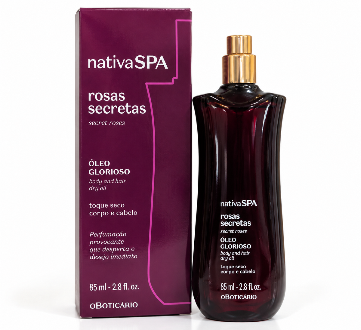 Huile corps et cheveux Nativa SPA Plum/ Rosas Secretas, 85 ml