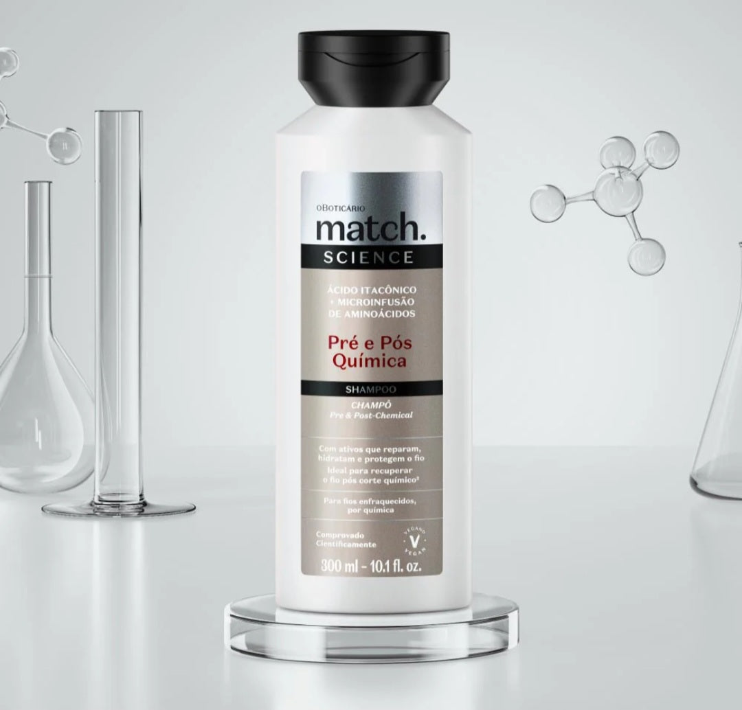 Shampoo Match Science Pré e Pós-Química, 300ml